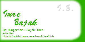 imre bajak business card